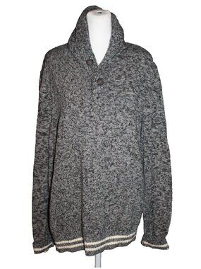 American Eagle Outfitters Cowl Neck Sweater Mens Size Large L Black Gray Marled